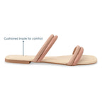 Twin Strap Peach Flats