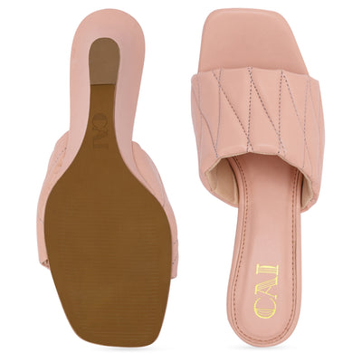 Peach Quilted Wedges