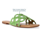 Circular Green Raffia Flat