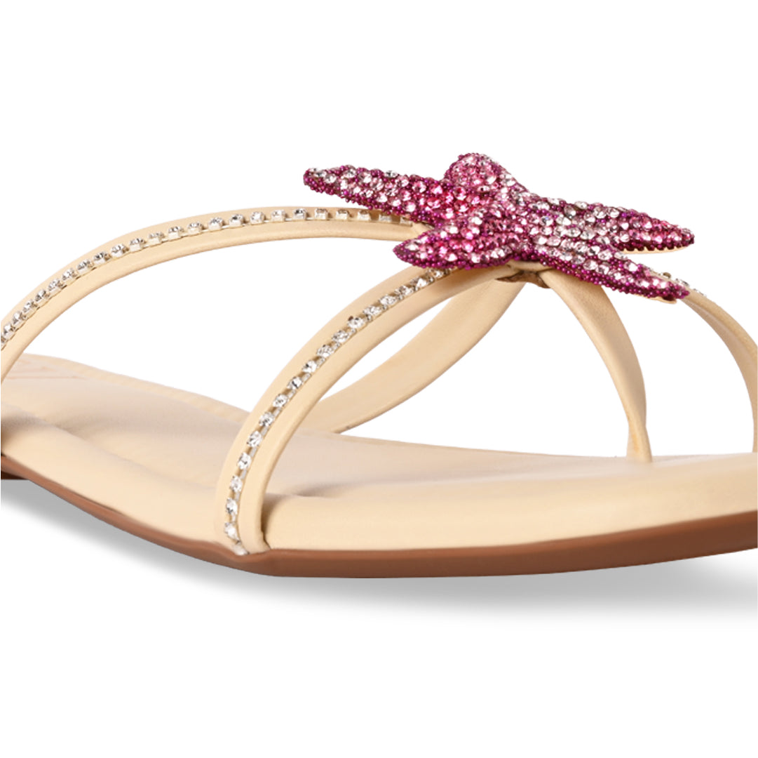 Pink Starfish Strings Flat