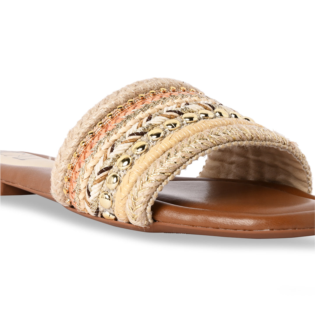 Dune Lace Tan Flat