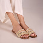 Dune Lace Tan Flat