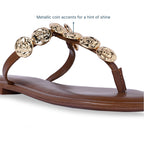 Sun Glow Coin Tan Flat