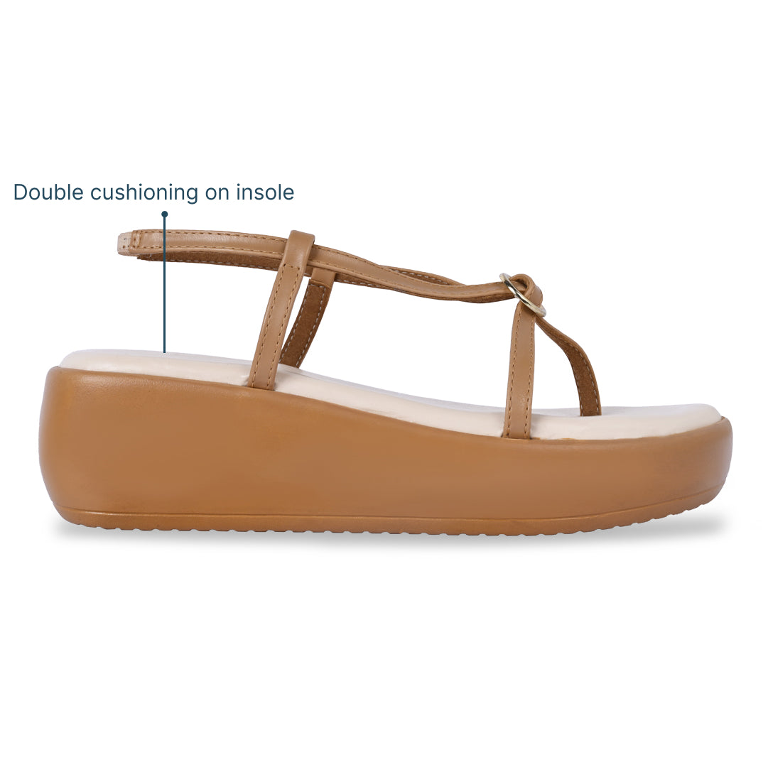 Buckled Beige Platform