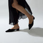 Black Sequence Bow Mules