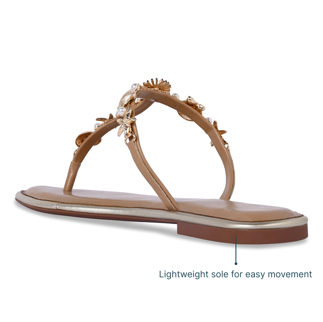 Seabed Sparkle Beige Flat