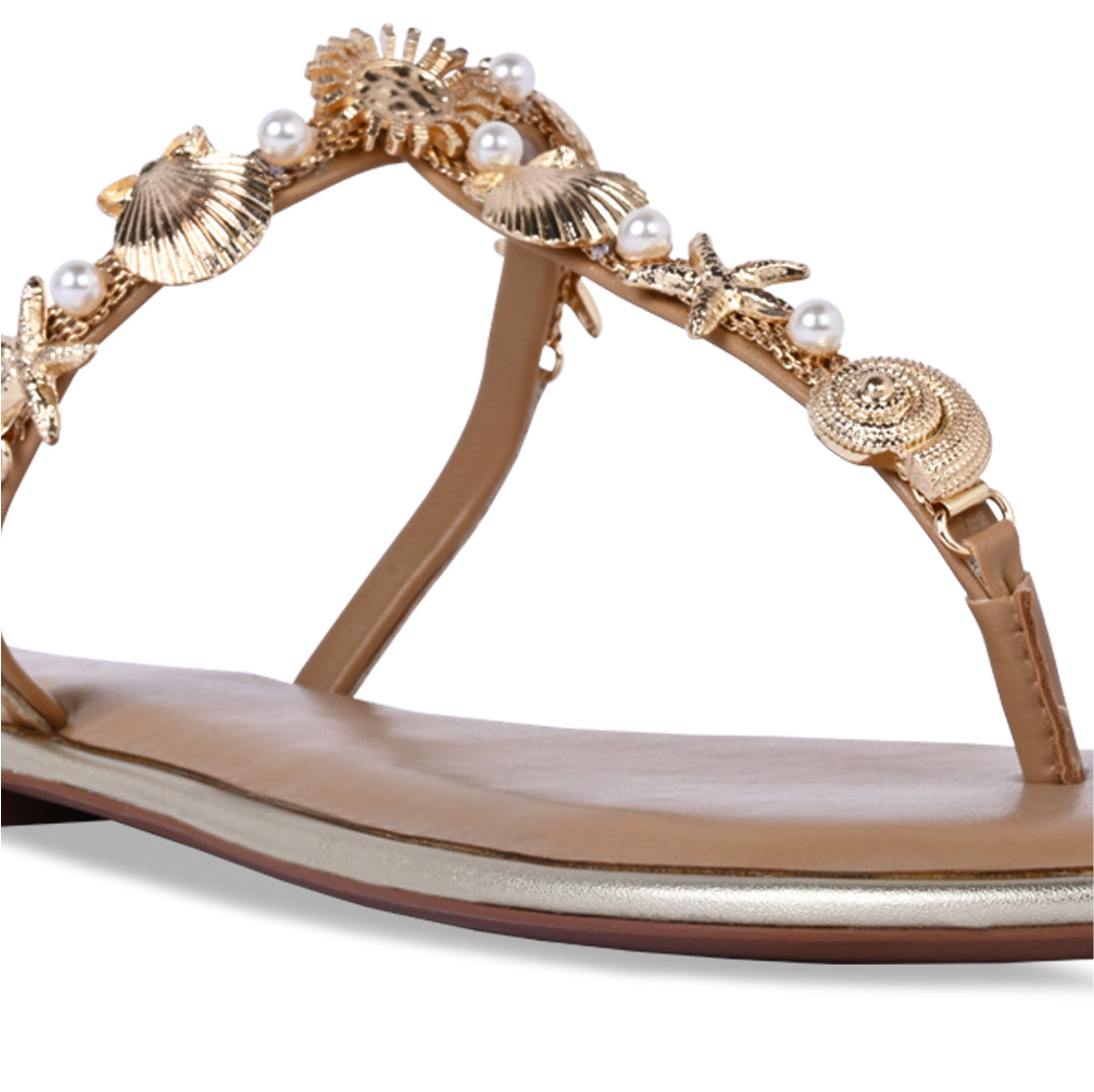 Seabed Sparkle Beige Flat