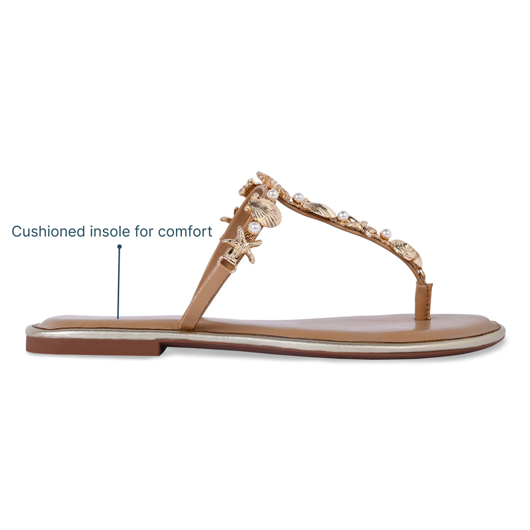 Seabed Sparkle Beige Flat