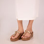 Sun Glow Coin Tan Wedge