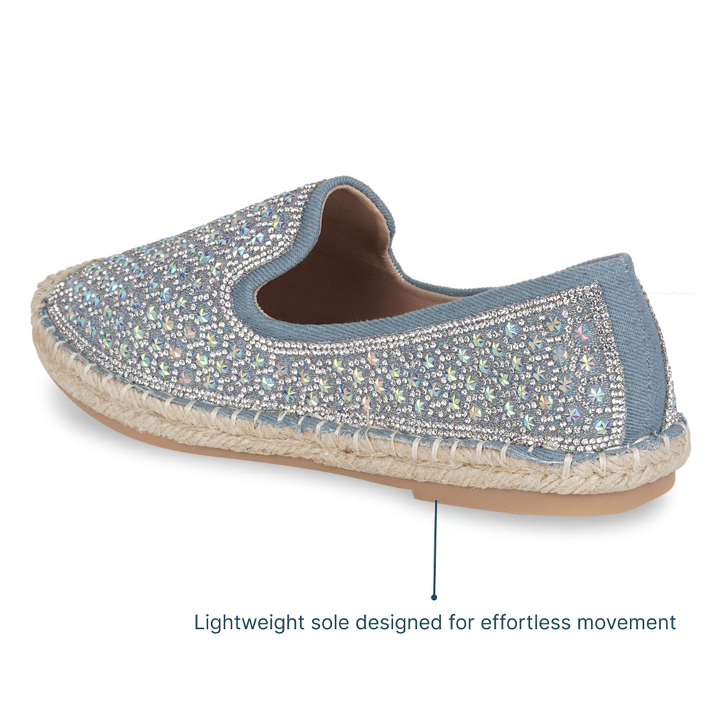 Shimmer Blue Espadrille