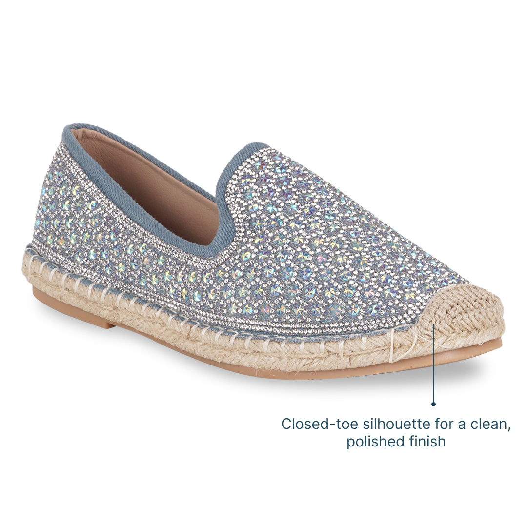 Shimmer Blue Espadrille
