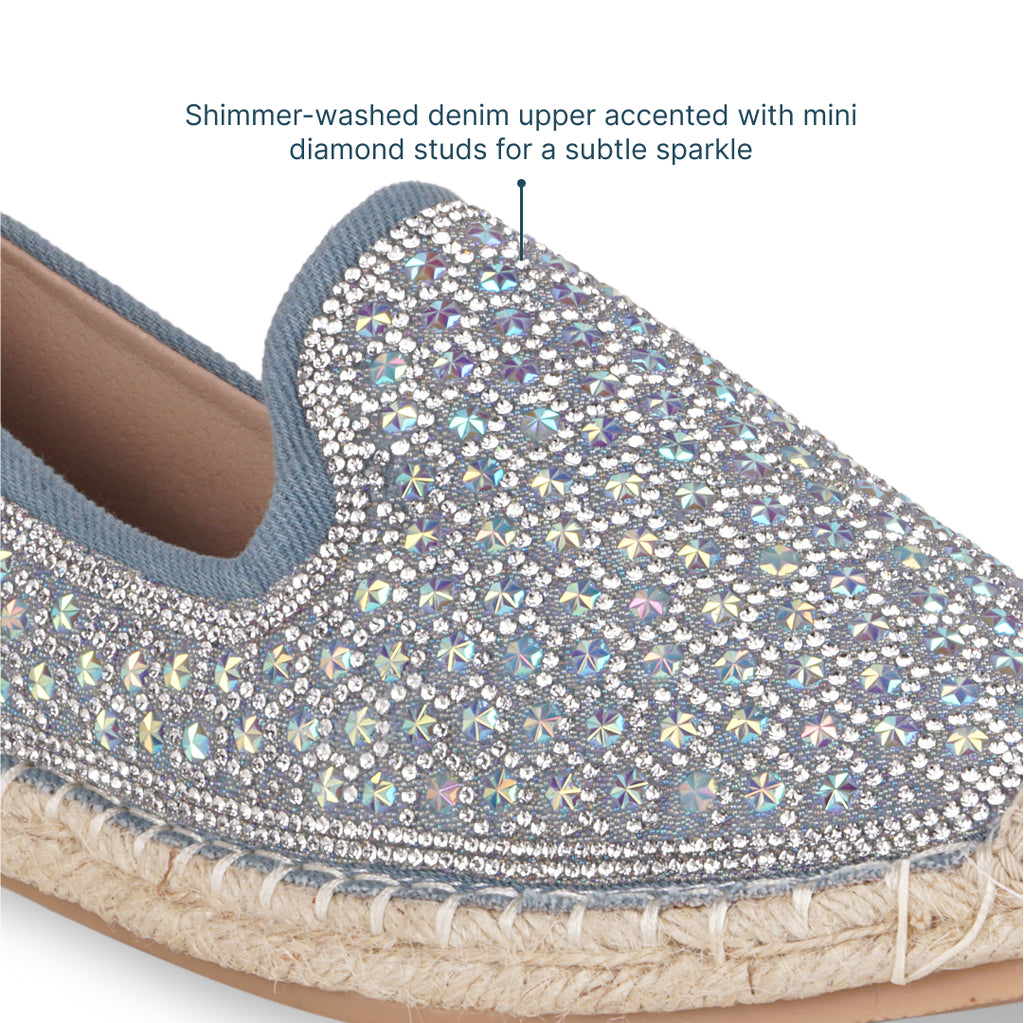 Shimmer Blue Espadrille