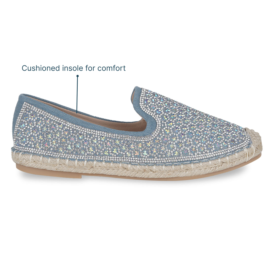 Shimmer Blue Espadrille