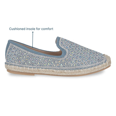 Shimmer Blue Espadrille