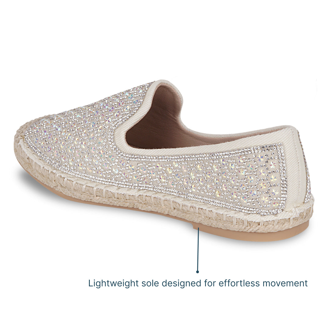 Shimmer Cream Espadrille
