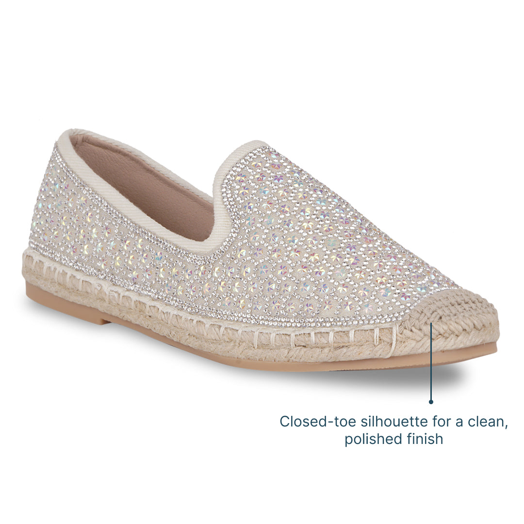 Shimmer Cream Espadrille