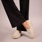 Shimmer Cream Espadrille