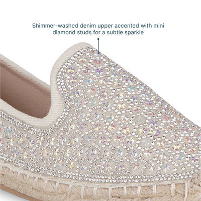 Shimmer Cream Espadrille
