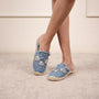 Embellished Denim Blue Espadrille
