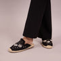 Embellished Denim Black Espadrille
