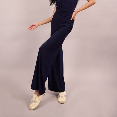 Embellished Denim Cream Espadrille