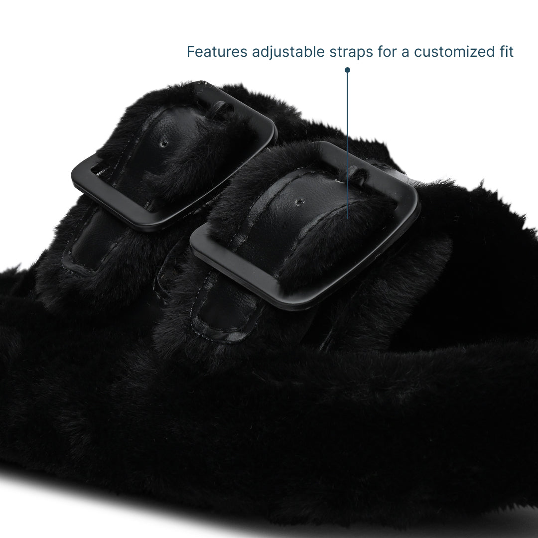 Fuzzy Black Slides