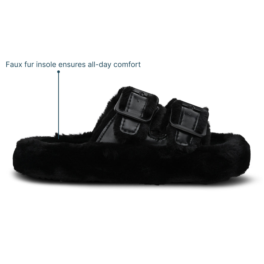 Fuzzy Black Slides