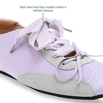 Blue Silk Lace Ballerinas