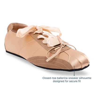 Gold Silk Lace Ballerinas