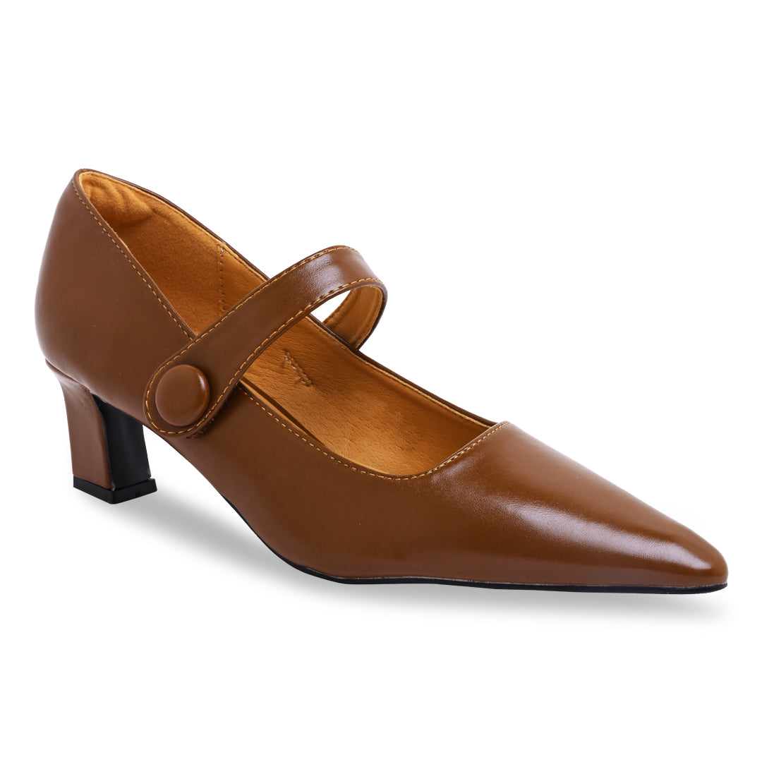 Tan Mary Jane Pumps