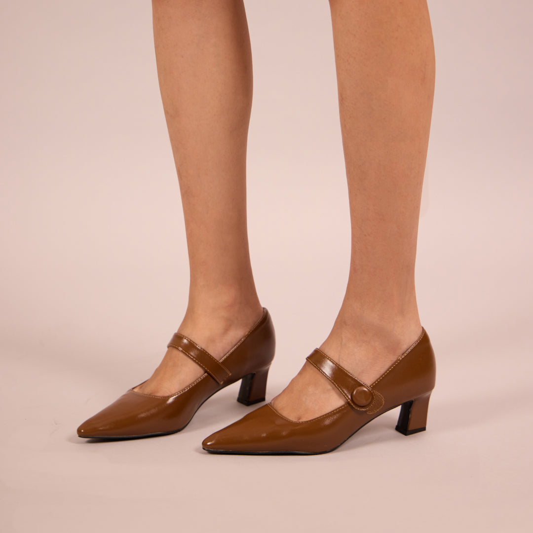 Tan Mary Jane Pumps