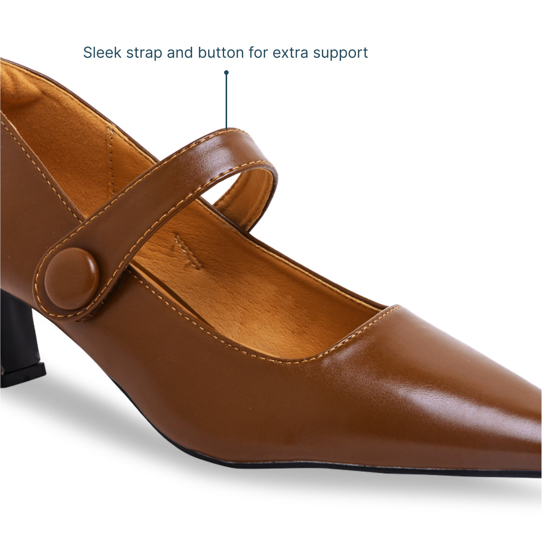 Tan Mary Jane Pumps