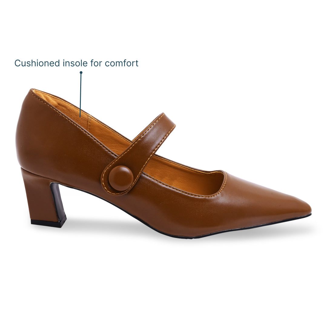 Tan Mary Jane Pumps