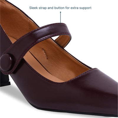 Burgundy Mary Jane Pumps