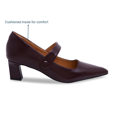 Burgundy Mary Jane Pumps