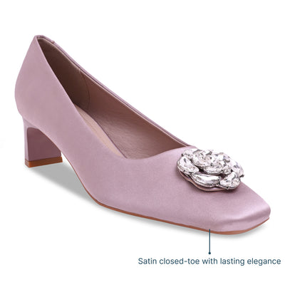 Floral Embellished Rose Pink Ballet