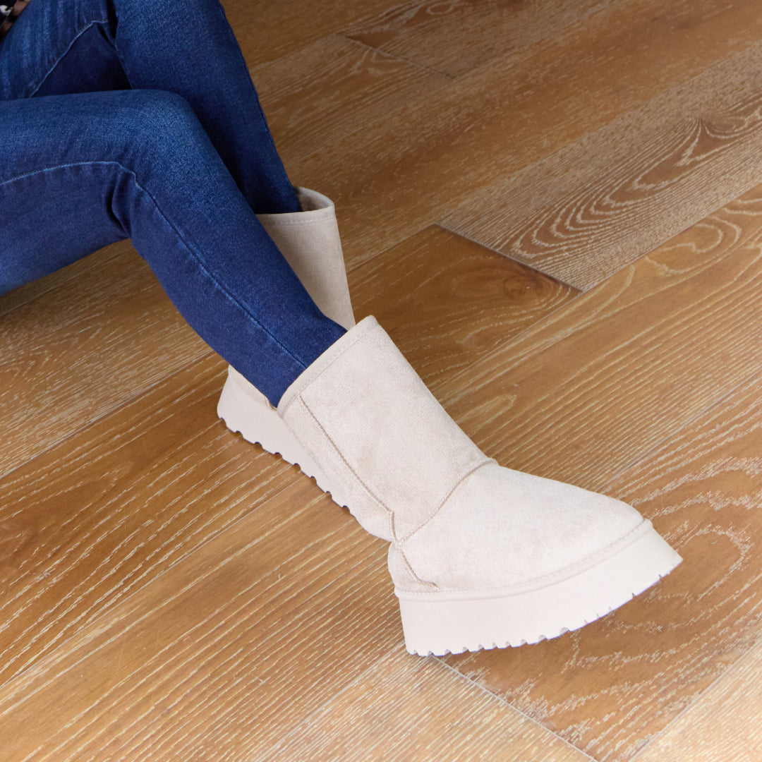 Suede Beige Boots