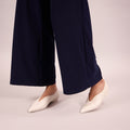 Pointed Toe Wavy Cream Ballet