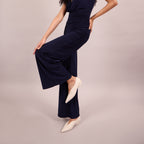 Pointed Toe Wavy Cream Ballet