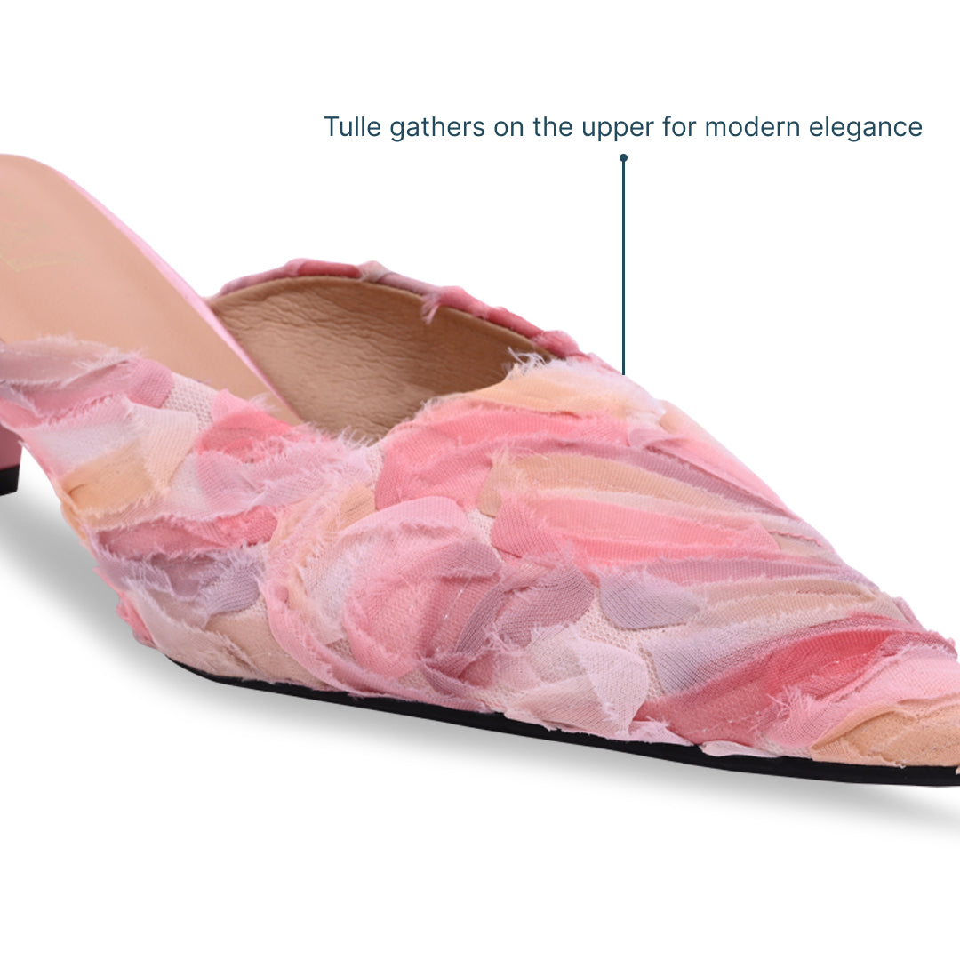 Pink Hues Mesh Mules