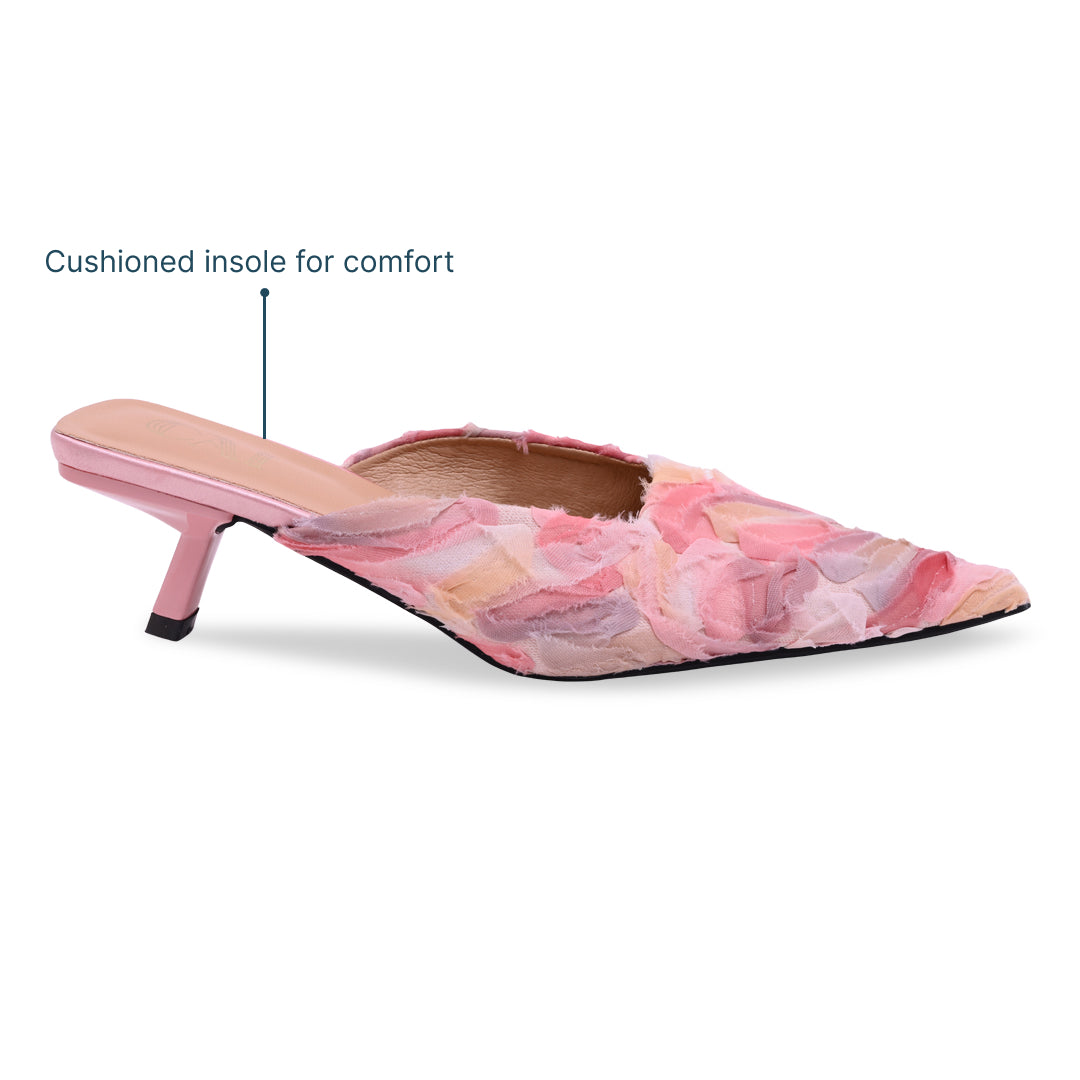 Pink Hues Mesh Mules