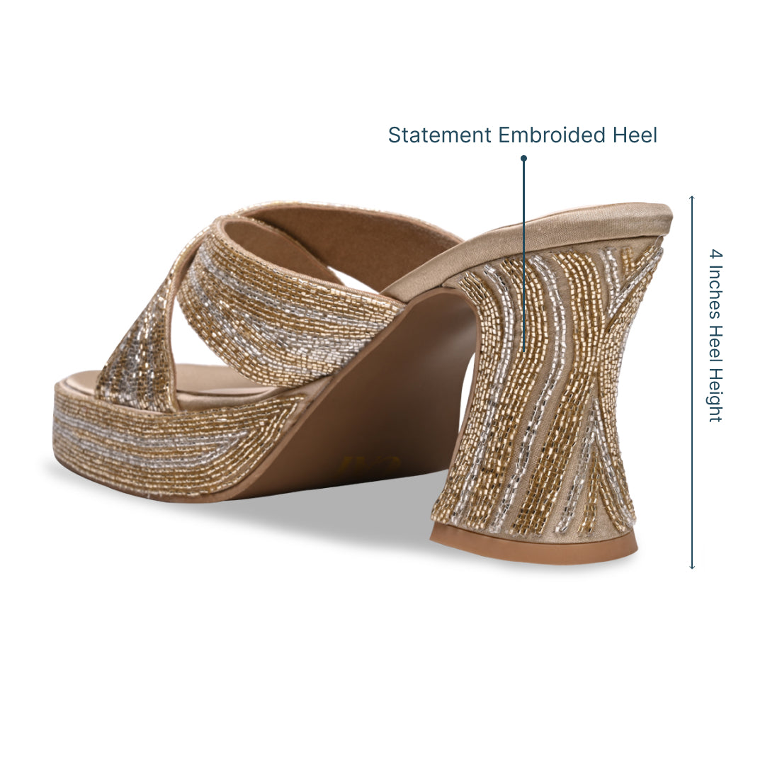 Golden Grace Heels