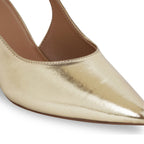 Gold Slingback Pumps