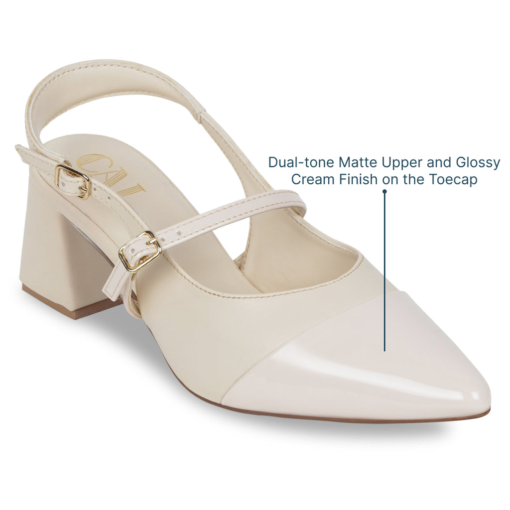 Dual Cream Mary Jane Heels