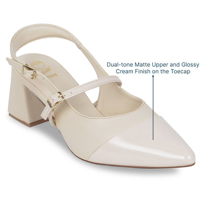 Dual Cream Mary Jane Heels