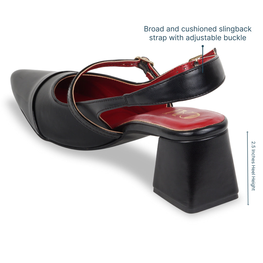 Dual Black Mary Jane Heels