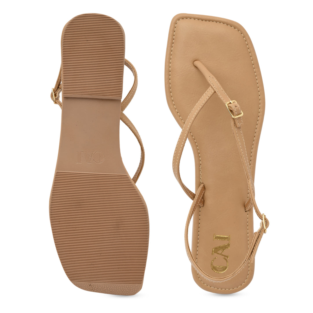 Nude Toe Thong Flats – The CAI Store