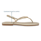 Light Gold Toe Thong Flats