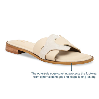 Cream Interlock Flats