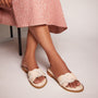 Cream Interlock Flats